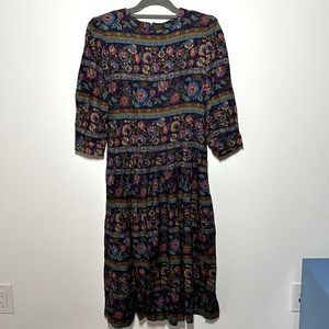 Vintage patterned fall dress